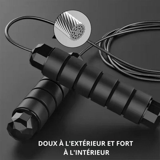 Corde à sauter en acier réglable