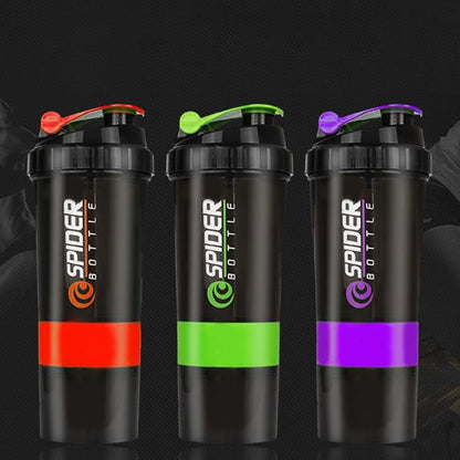 Bouteille de protéines Shaker à 3 couches