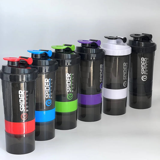 Bouteille de protéines Shaker à 3 couches